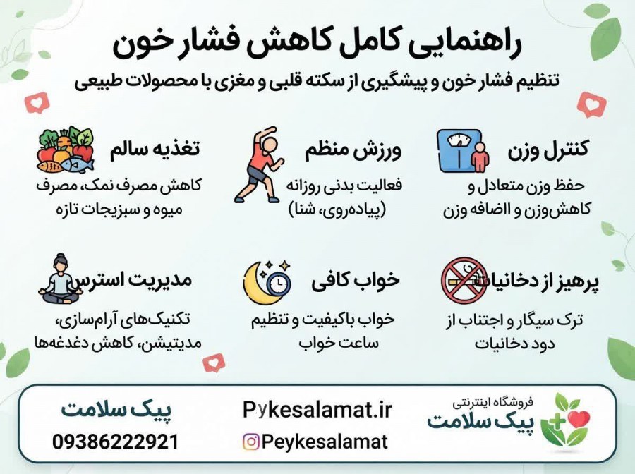 علت و درمان فشار خون - پیک سلامت