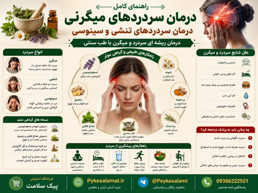 راههای درمان سردرد و میگرن - پیک سلامت